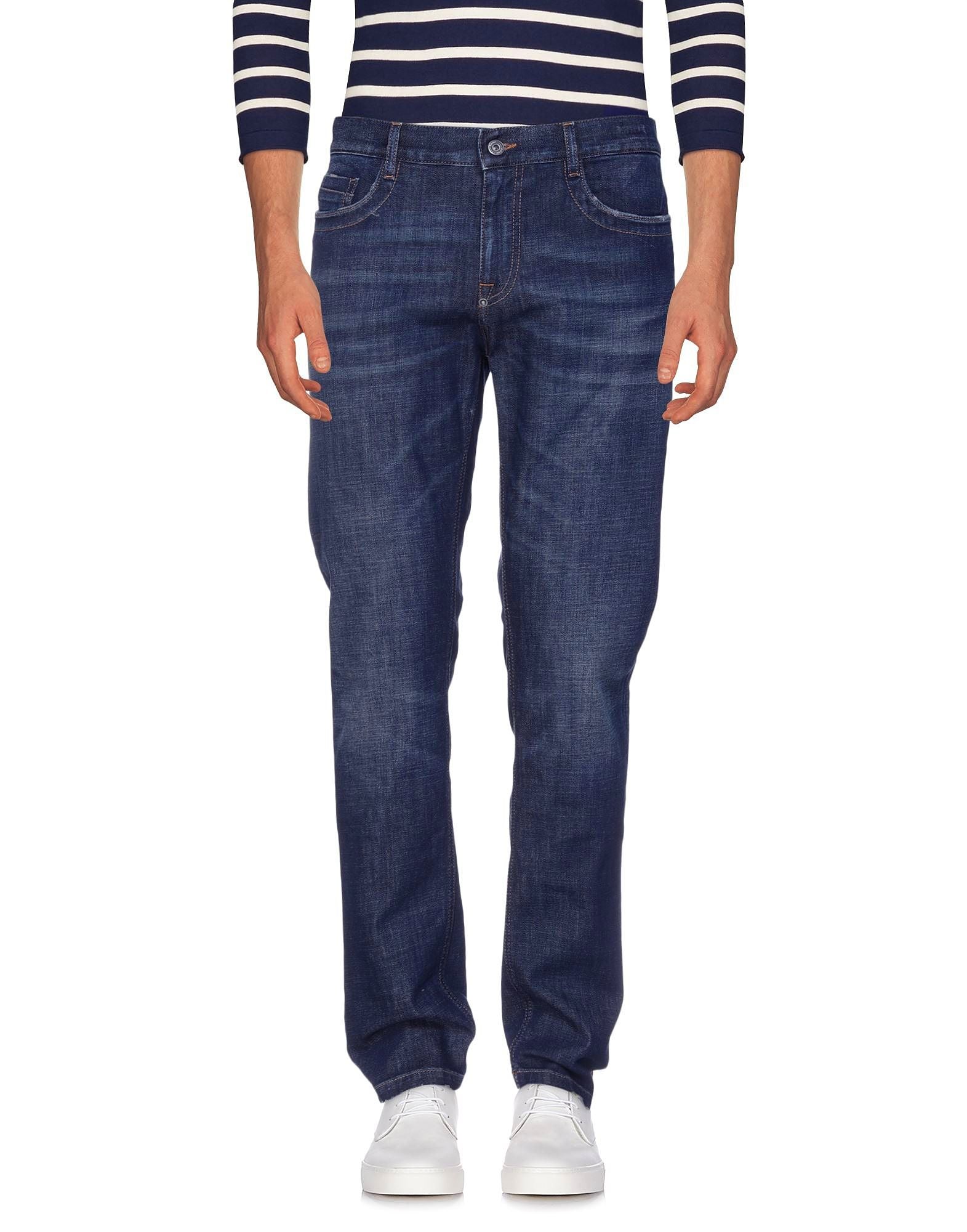 Dark Blue Cotton Regular Fit Jeans