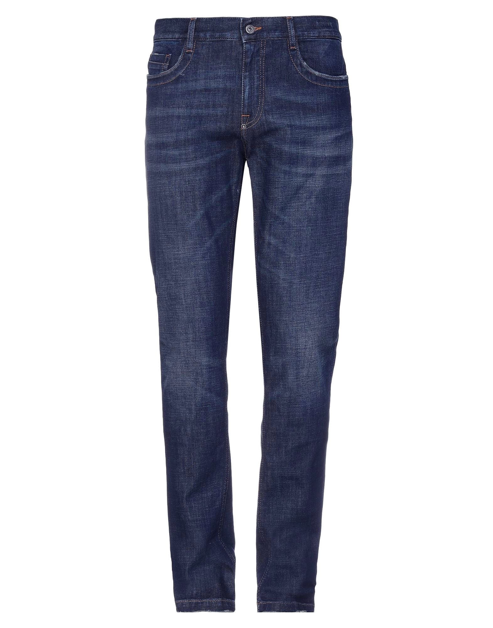 Dark Blue Cotton Regular Fit Jeans