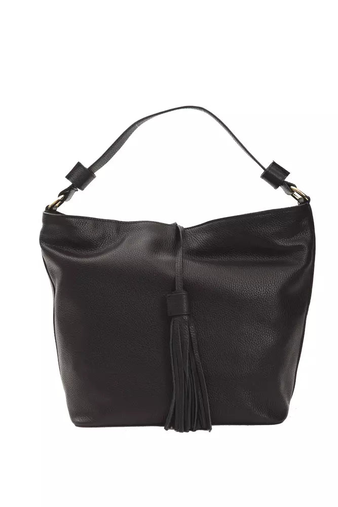 Black Leather Shoulder Bag