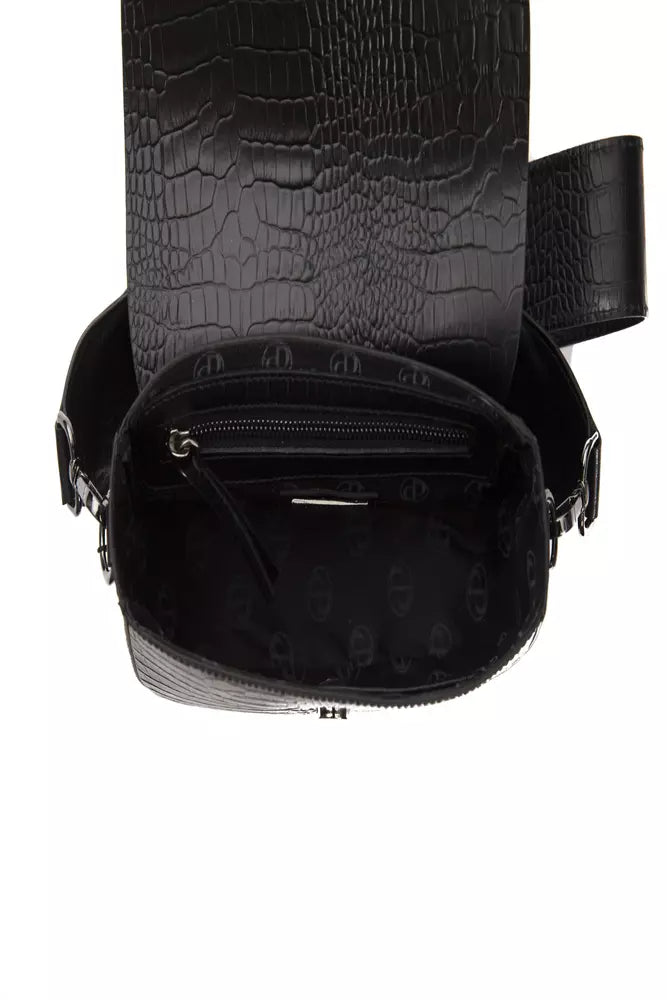 Black Leather Crossbody Bag