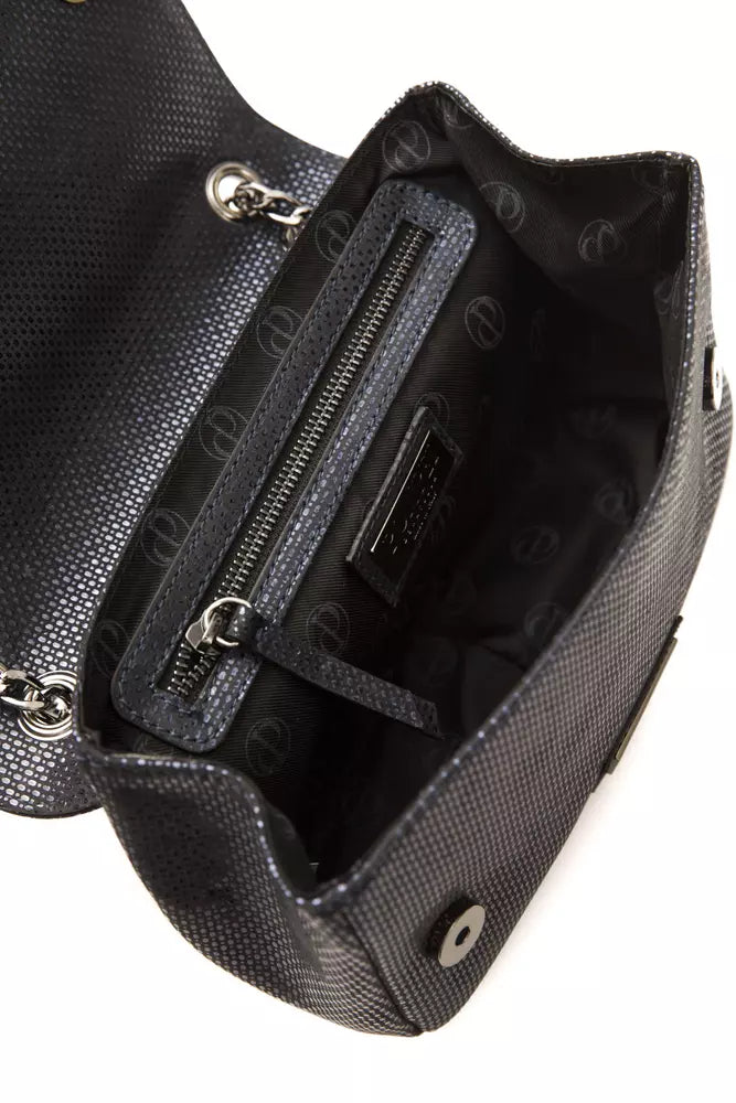 Blue Leather Crossbody Bag