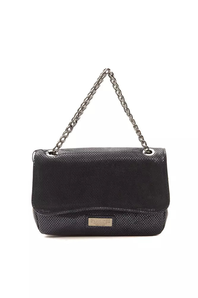 Blue Leather Crossbody Bag