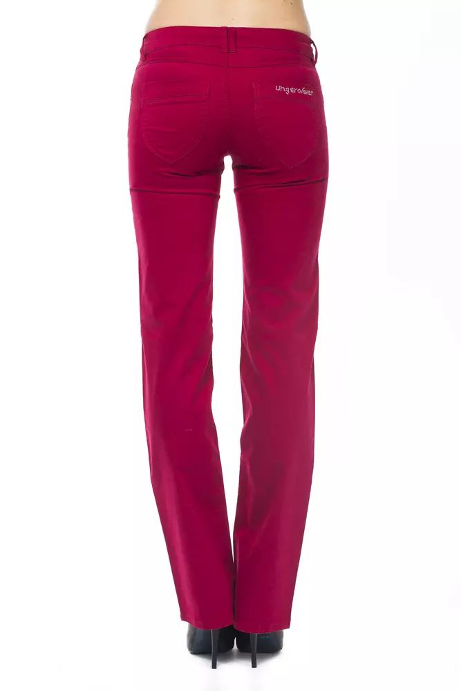 Ungaro Fever Red Cotton Jeans & Pant