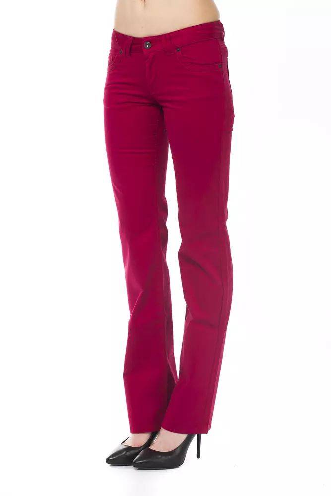 Ungaro Fever Red Cotton Jeans & Pant
