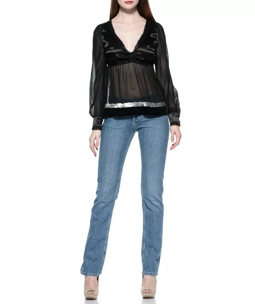 Ungaro Fever Light Blue Cotton Jeans & Pant