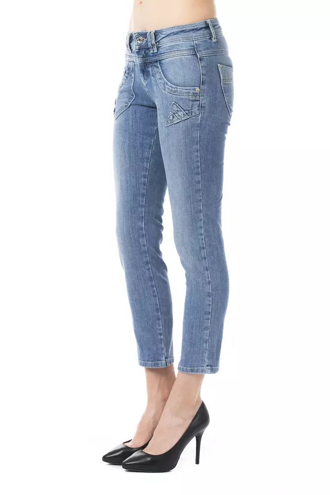 Ungaro Fever Light Blue Cotton Jeans & Pant